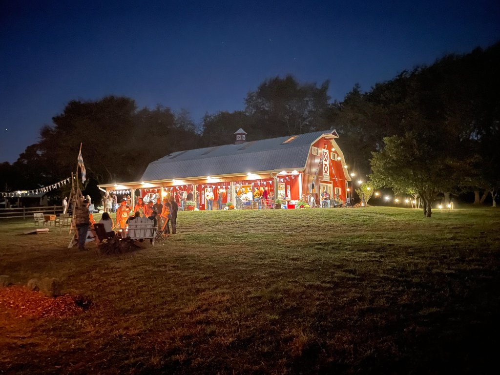 Oktoberfest party at Beyer Blossom Estate outdoor farm venue, NJ