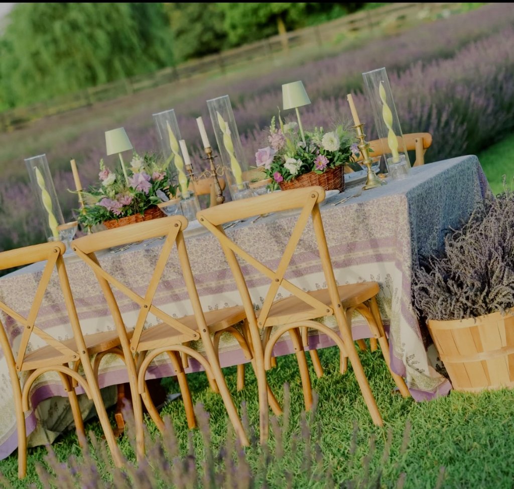 Brunch in the lavender fields at Beyer Blossom Estate, Jersey Shore NJ