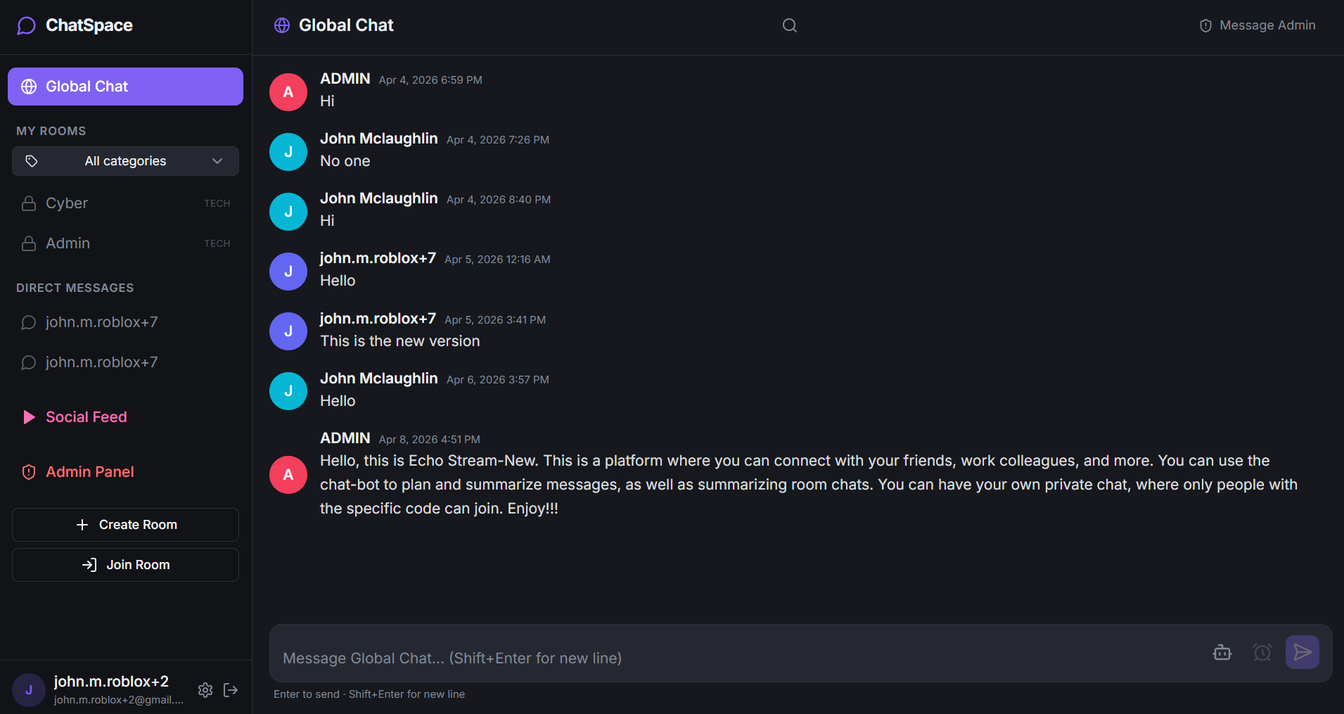 EchoStream-new template preview