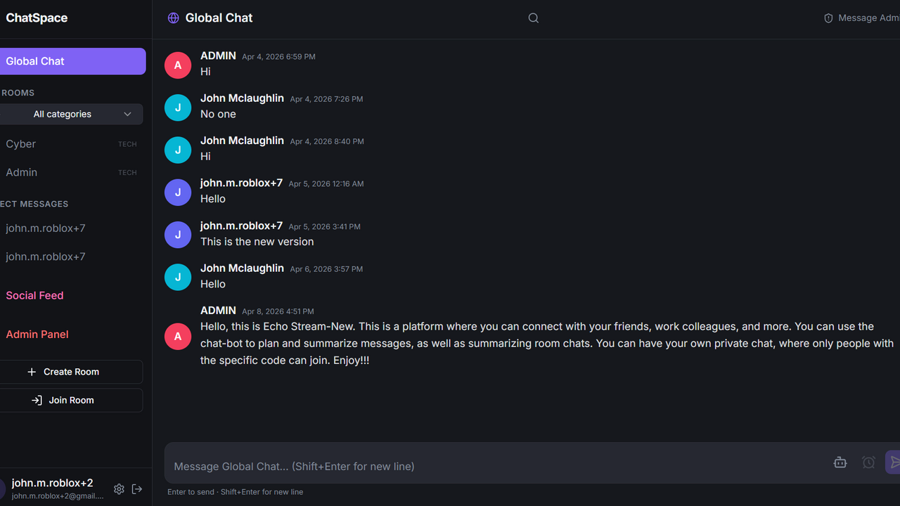 EchoStream-new template preview