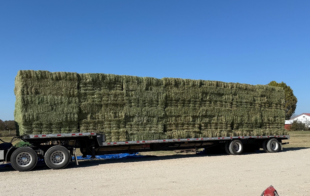 Hay trailer ready for delivery from Long Farm & Ranch Supply