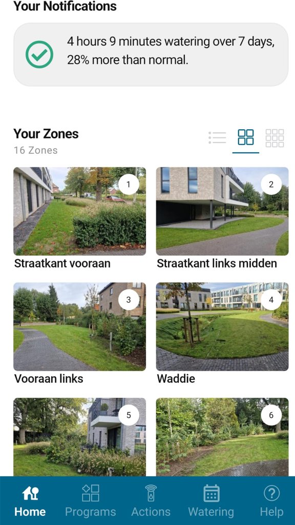 Beregening app screenshot
