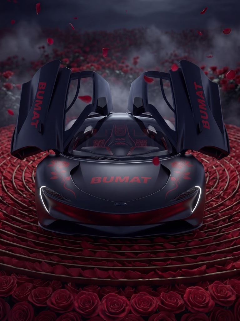 Bumat × F1LMBROS · McLaren on the Rose Bed Turntable