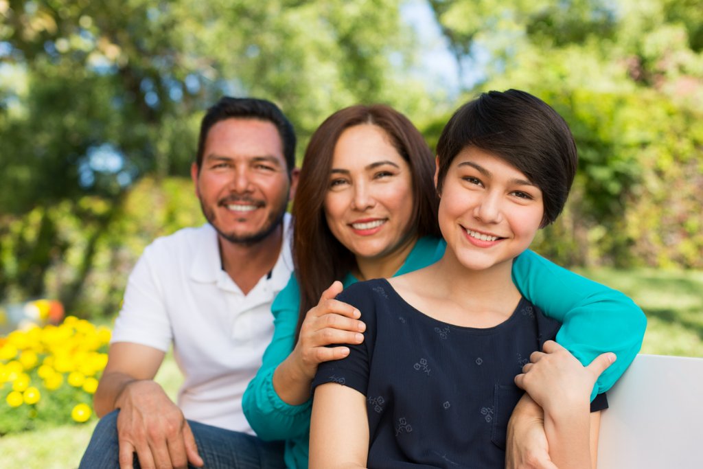 Teen girls and parents