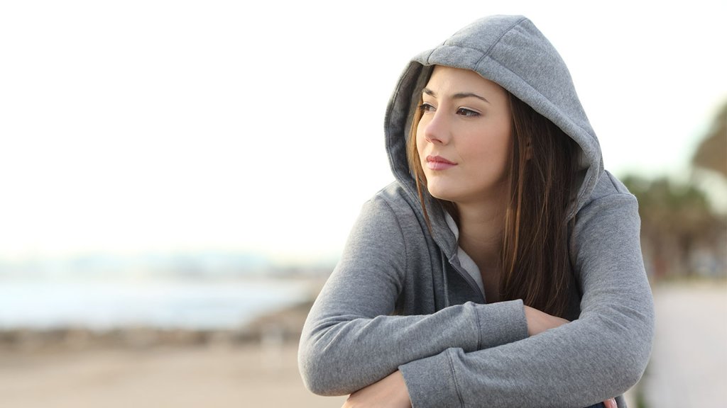 Thoughtful teen