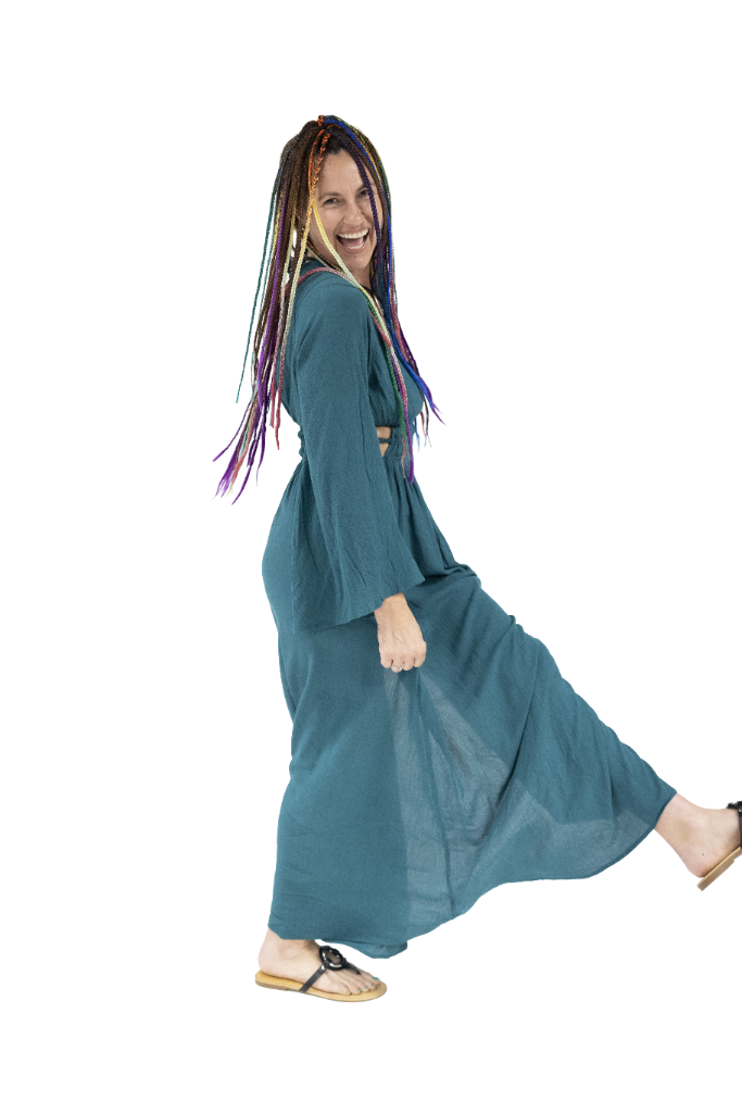Joyful woman outdoors