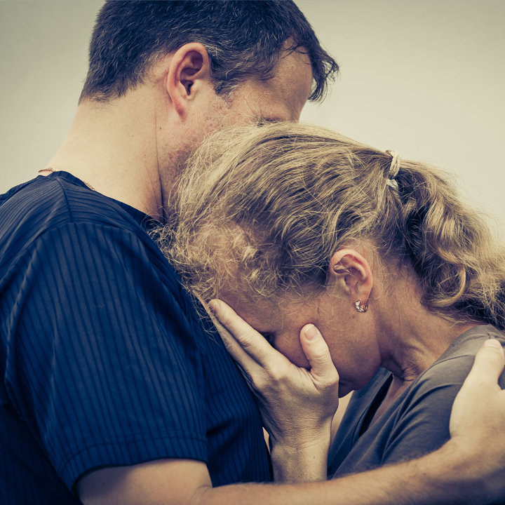 Couple embracing