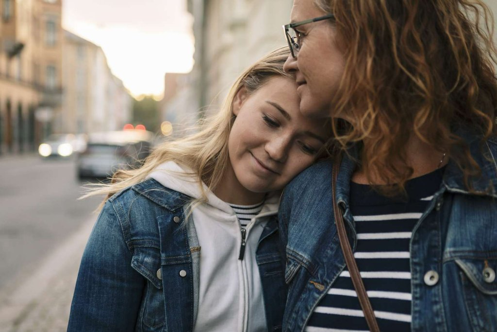 Parents and teen