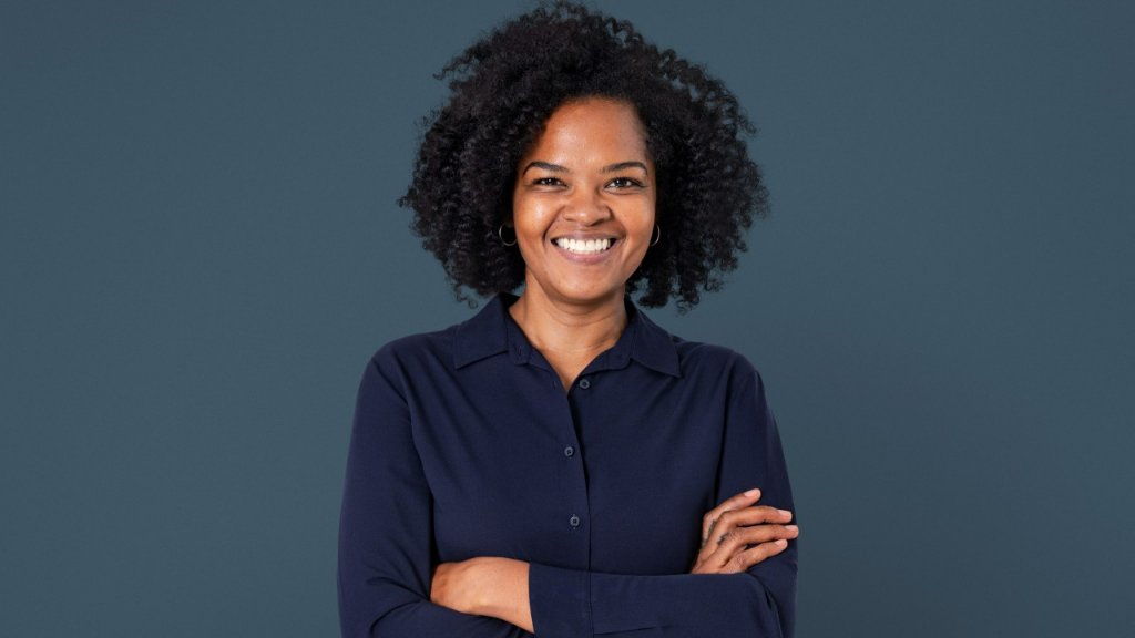 Black woman smiling
