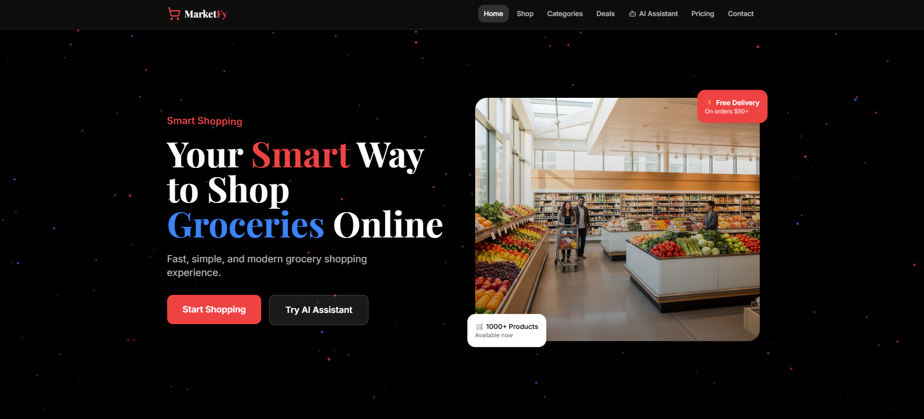 MarketFy — Online Supermarket Platform template preview