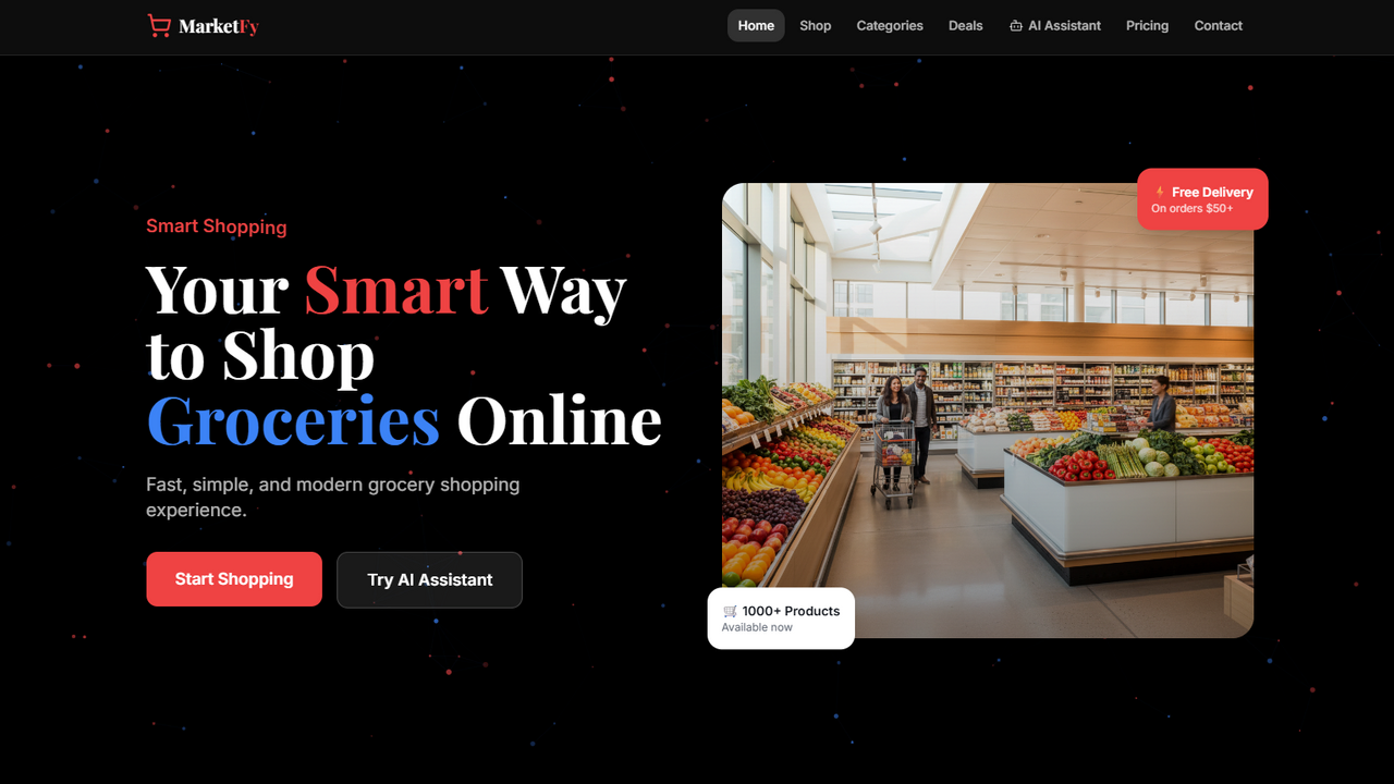MarketFy — Online Supermarket Platform template preview