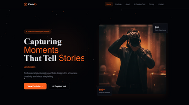 PhotoFy — Photographer Portfolio Website template preview