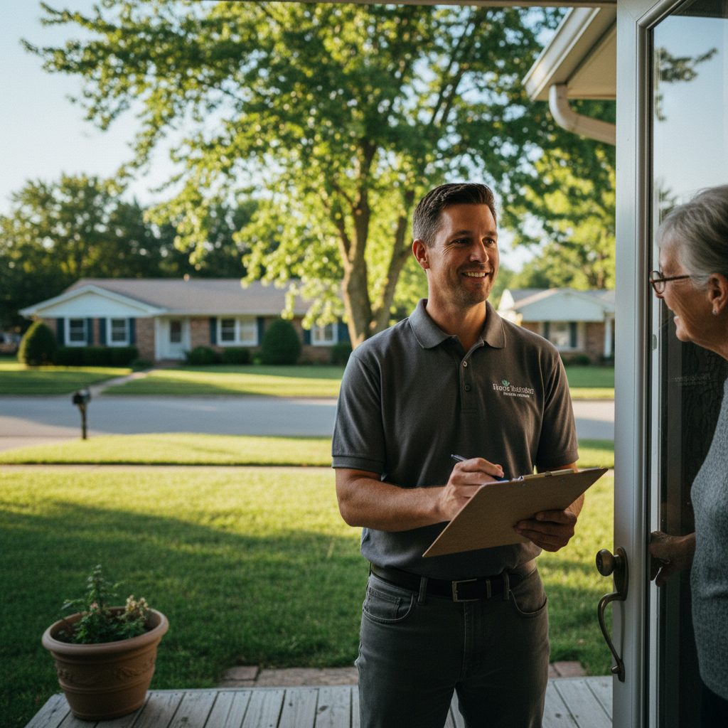 Canvasser at door