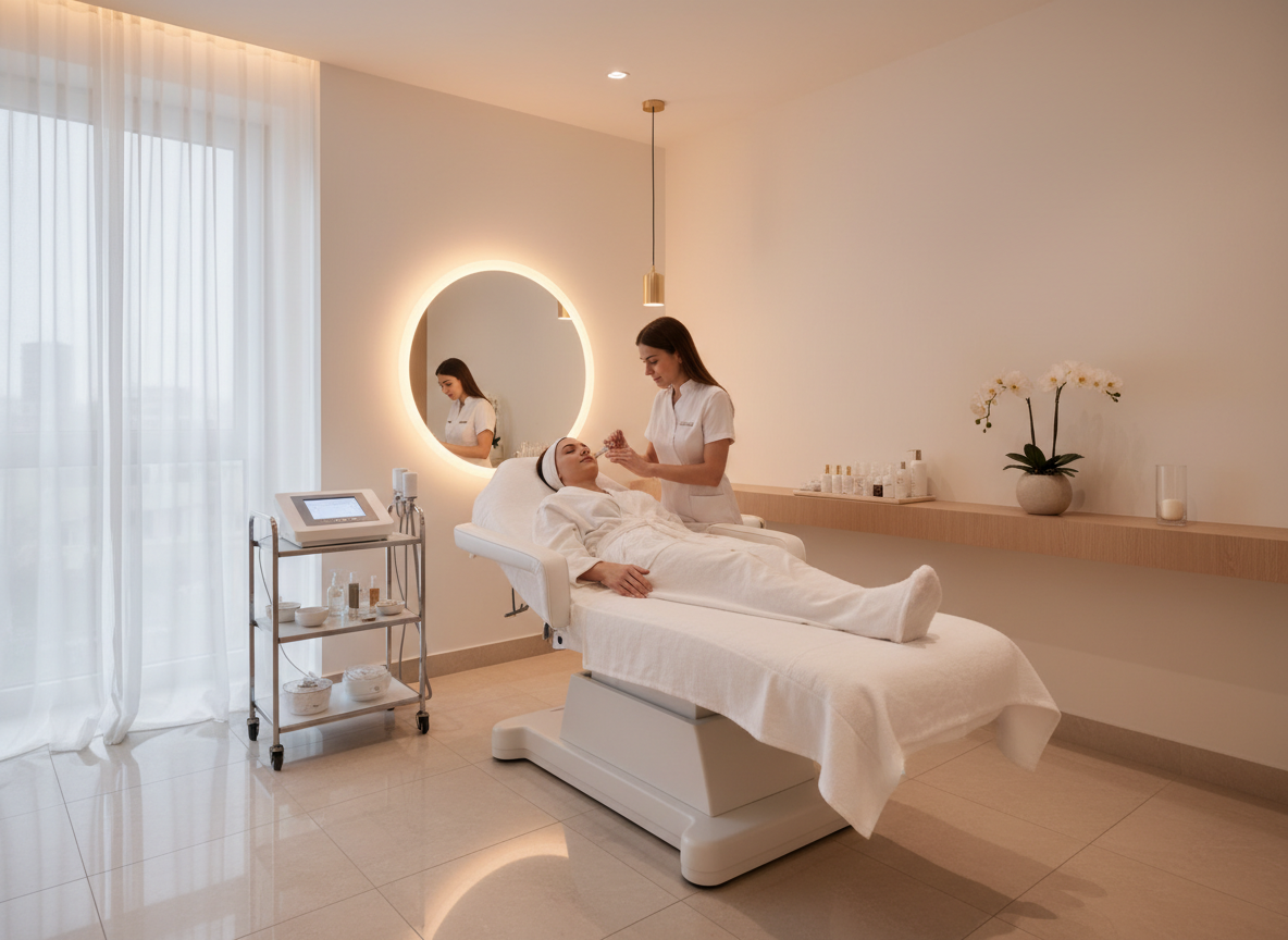 Modern aesthetic clinic treatment room