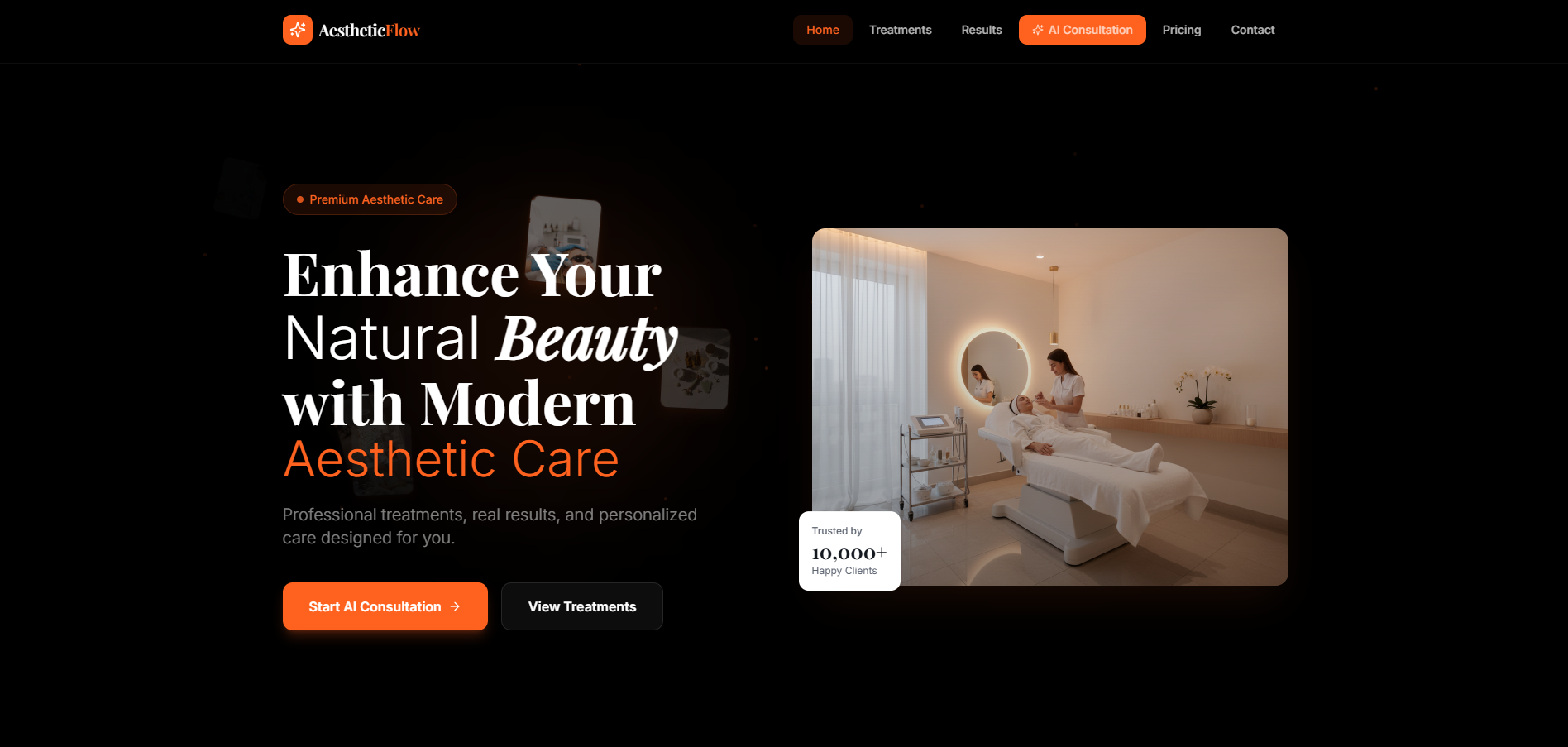AestheticFlow — AI Creative Agency  template preview