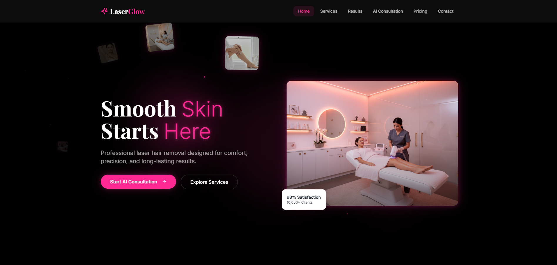 LaserGlow — Laser Hair Removal Agency Website template preview