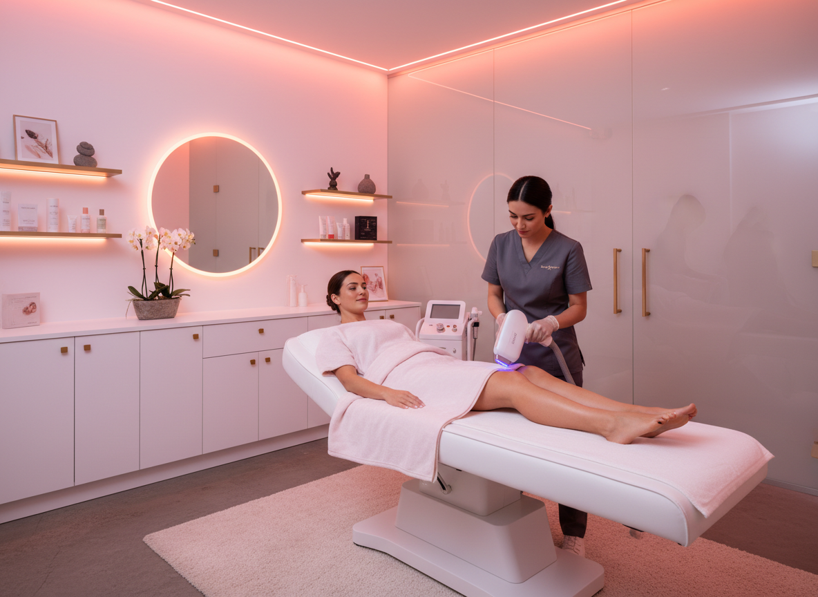 Professional laser hair removal treatment