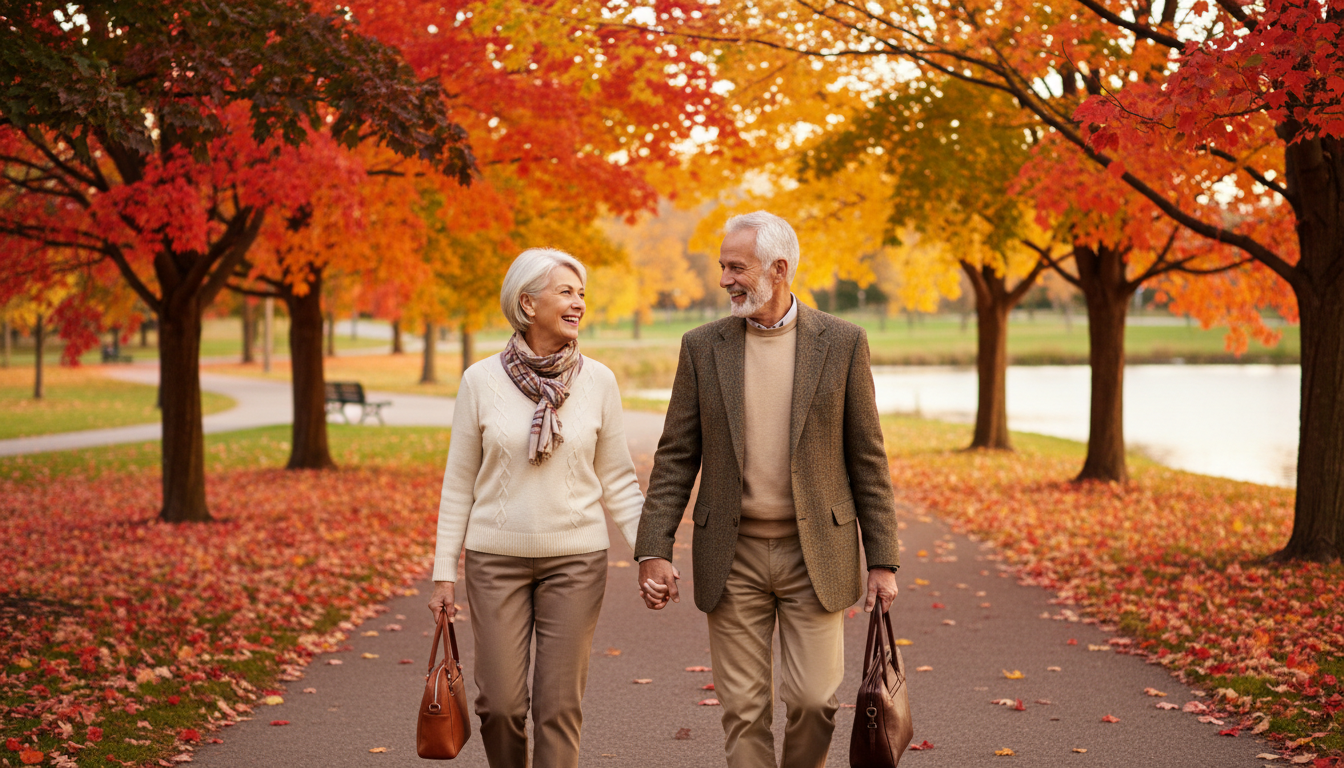 Senior couple enjoying healthy life