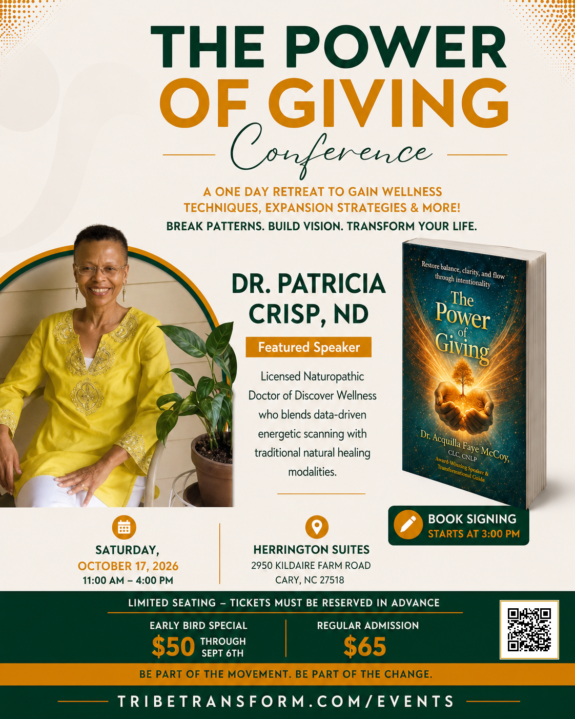 Dr. Patricia Crisp, ND — Featured Speaker at The Power of Giving Conference