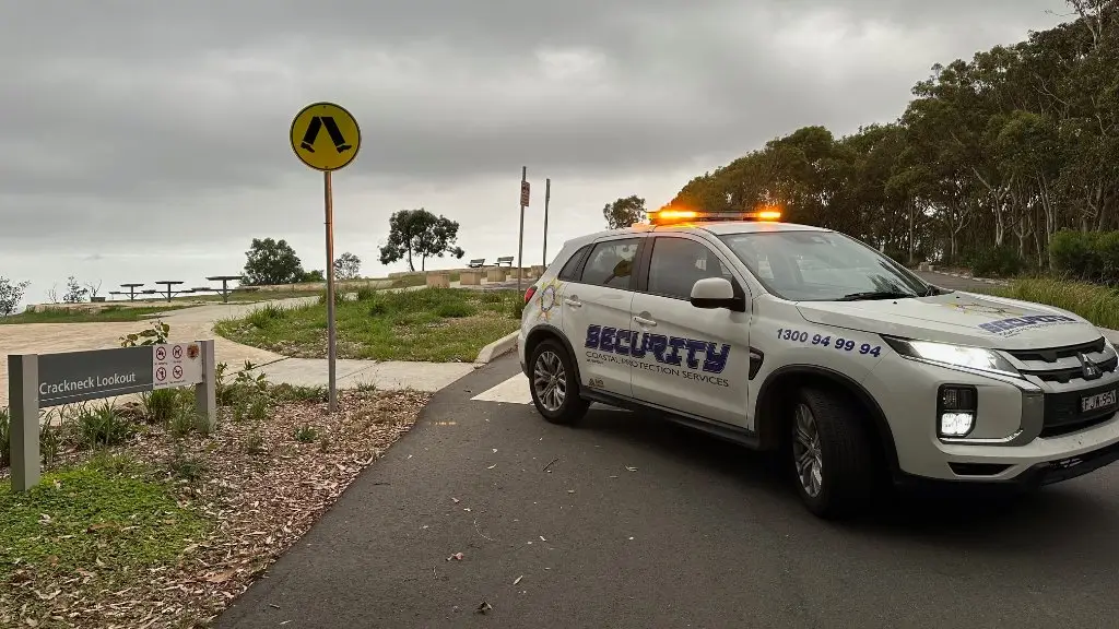 Coastal Protection Services mobile patrol vehicle on Central Coast at night