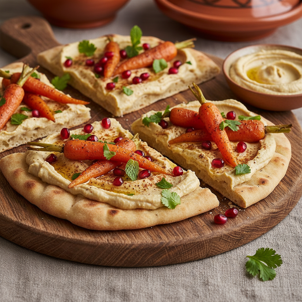Cinnamon Carrot Hummus Flatbread
