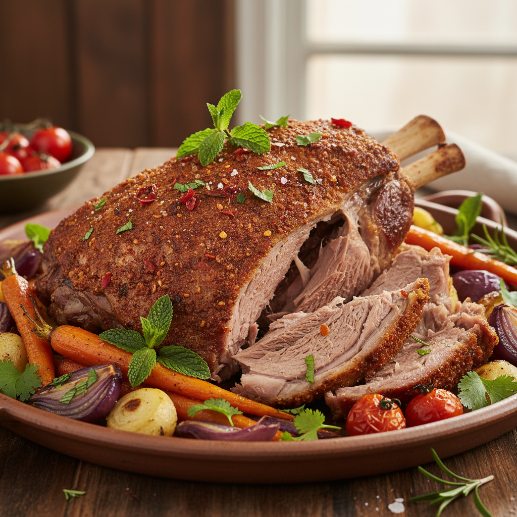 Cinnamon Harissa Lamb Shoulder