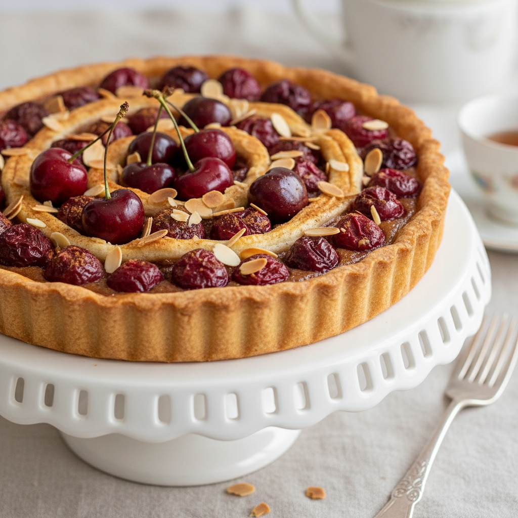 Cinnamon Cherry Almond Tart