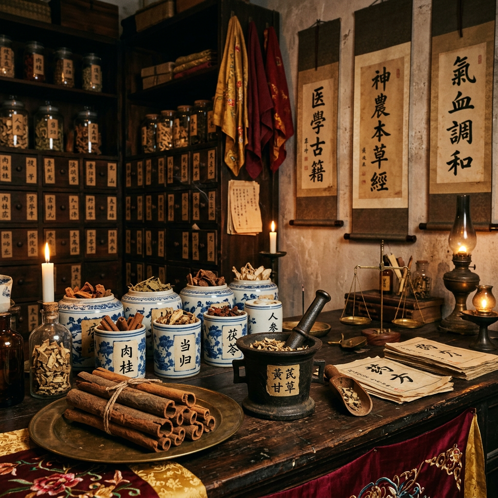 Traditional Chinese medicine with cinnamon