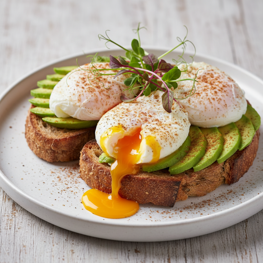Cinnamon Turmeric Poached Eggs