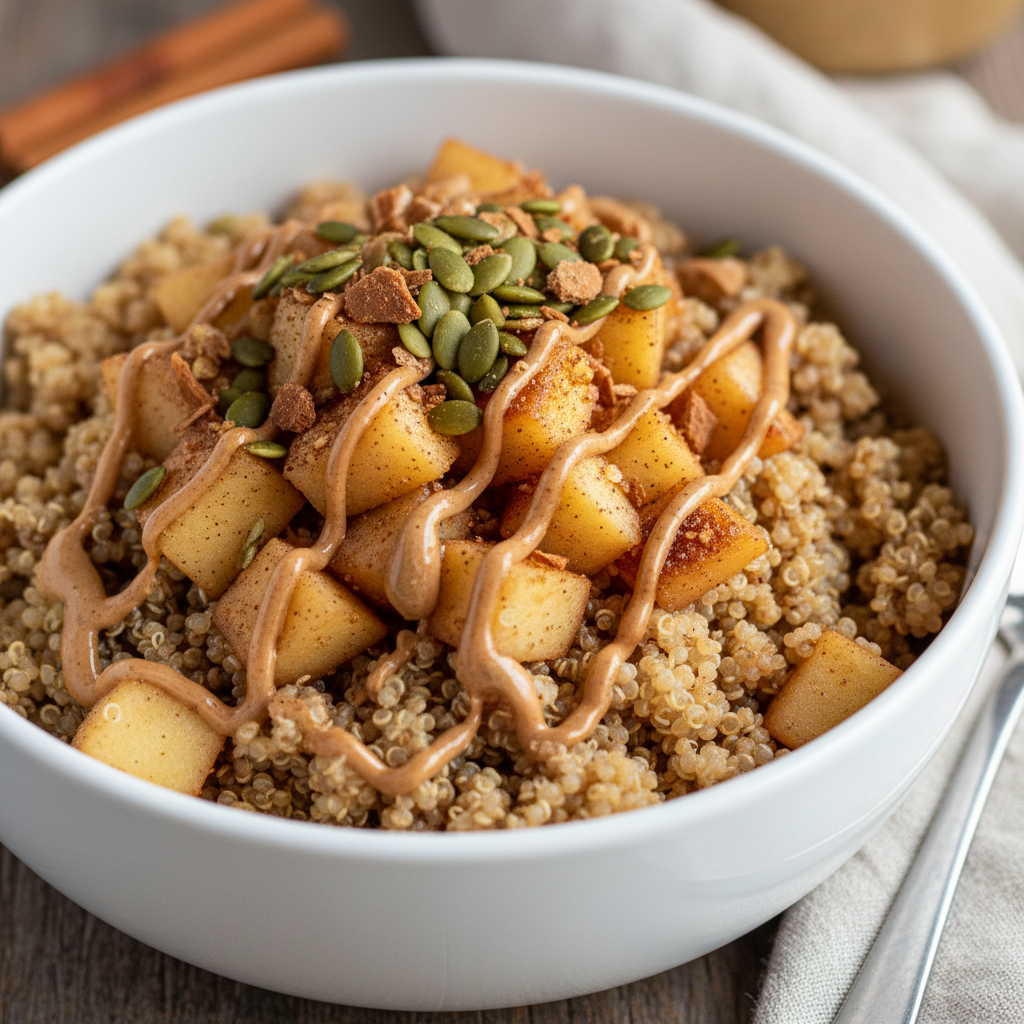 Cinnamon Apple Quinoa Bowl