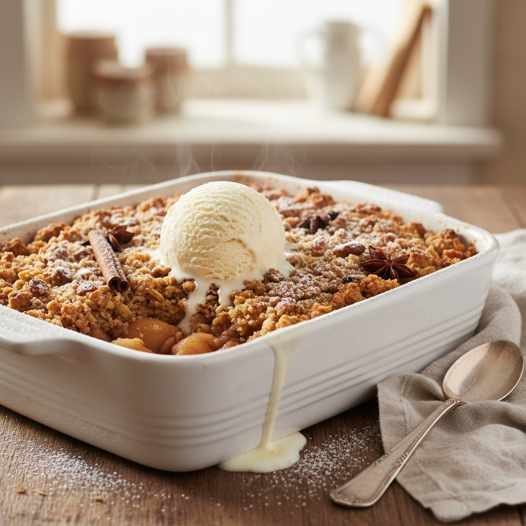 Cinnamon Spiced Apple Crumble
