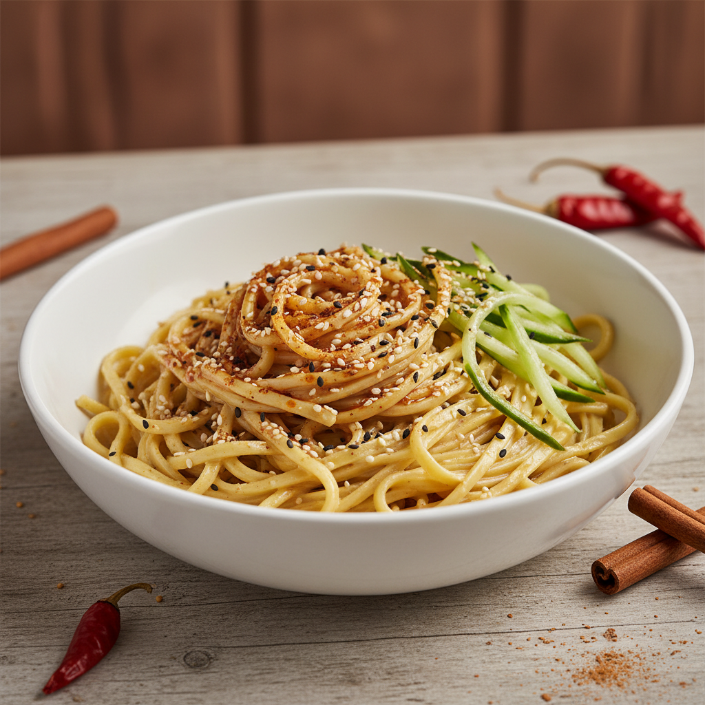 Cinnamon Lemon Tahini Noodles