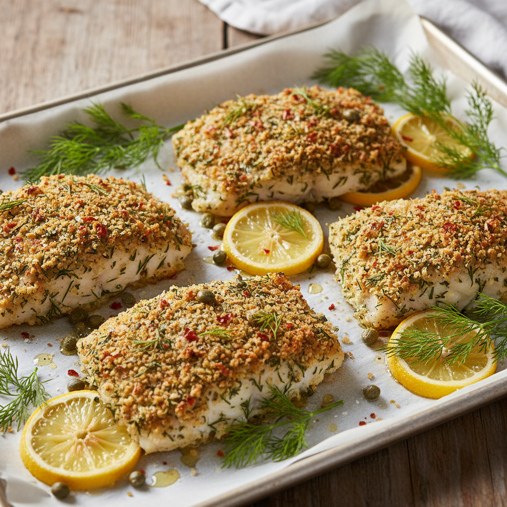 Cinnamon Herb Baked Cod