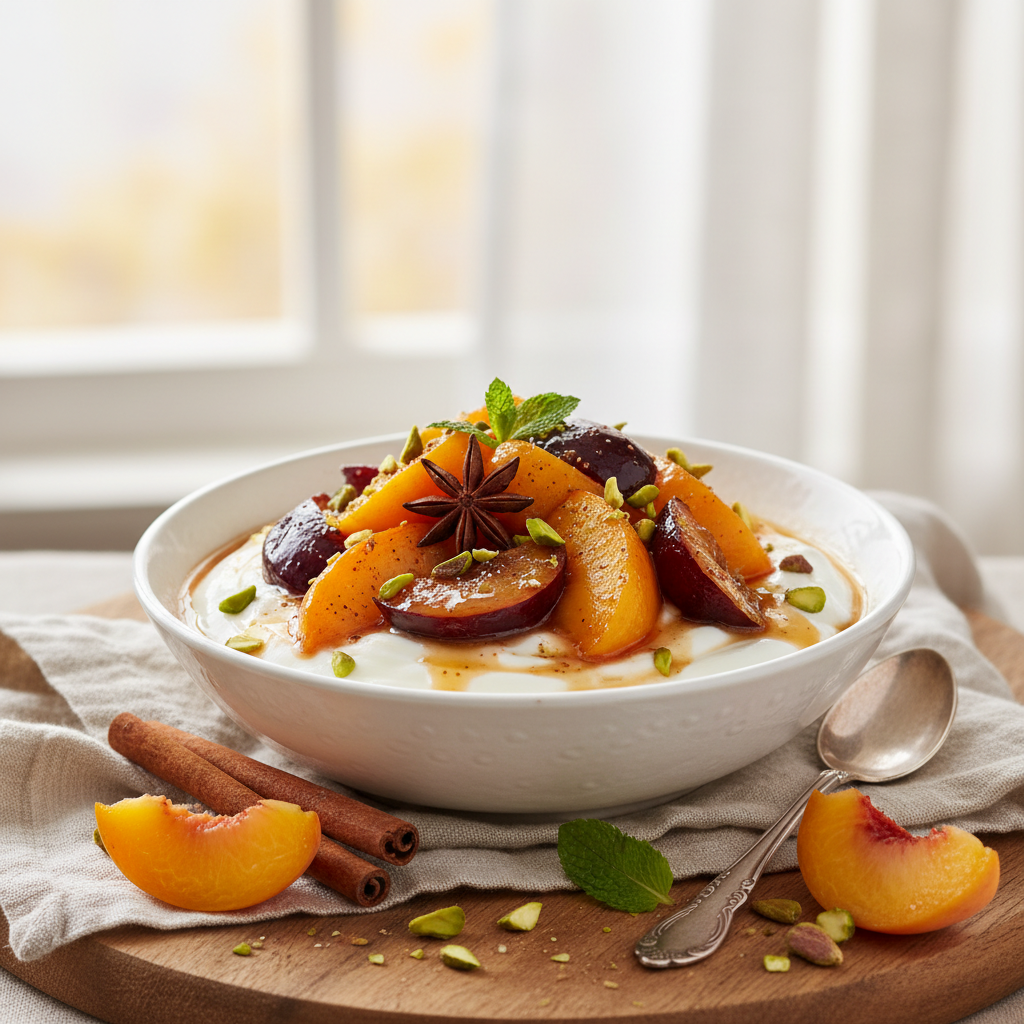 Cinnamon Stewed Stone Fruit
