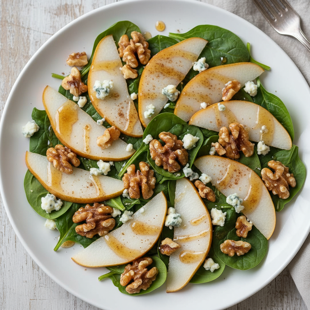 Cinnamon Pear & Walnut Salad