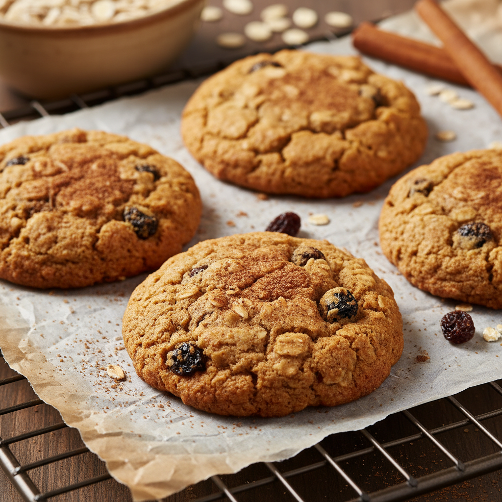 Cinnamon Oatmeal Raisin Cookies