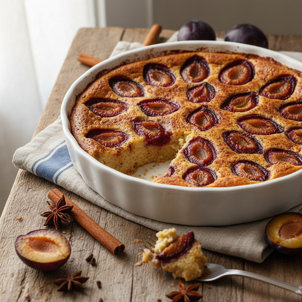 Cinnamon Plum Clafoutis