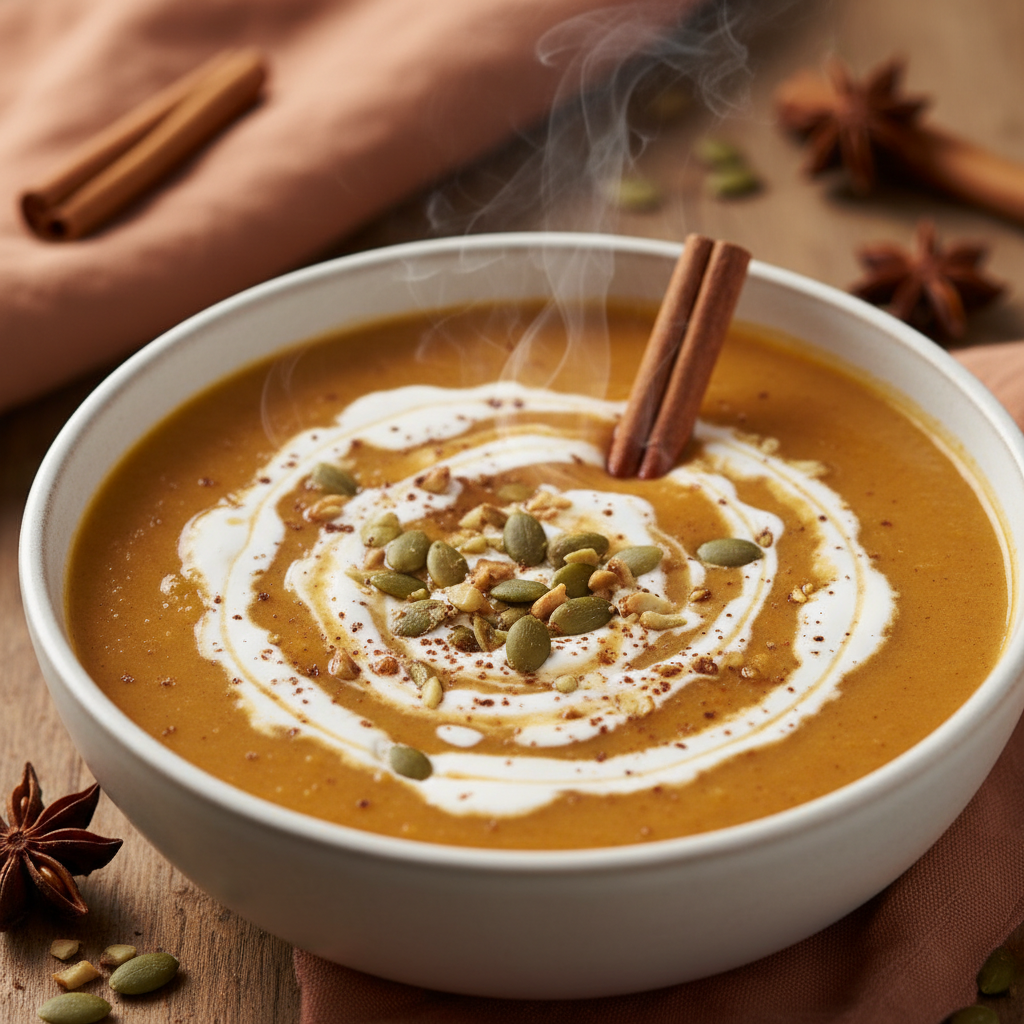 Cinnamon Spiced Sweet Potato Soup