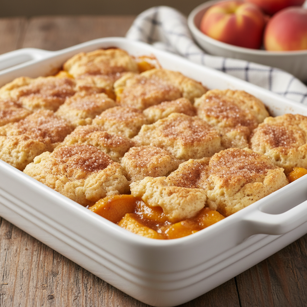 Cinnamon Peach Cobbler