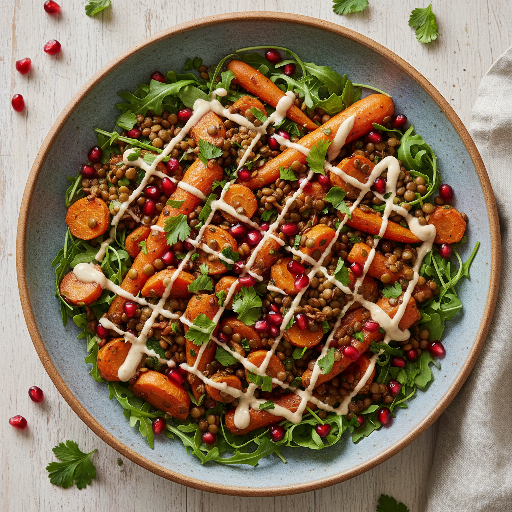 Cinnamon Carrot & Lentil Salad