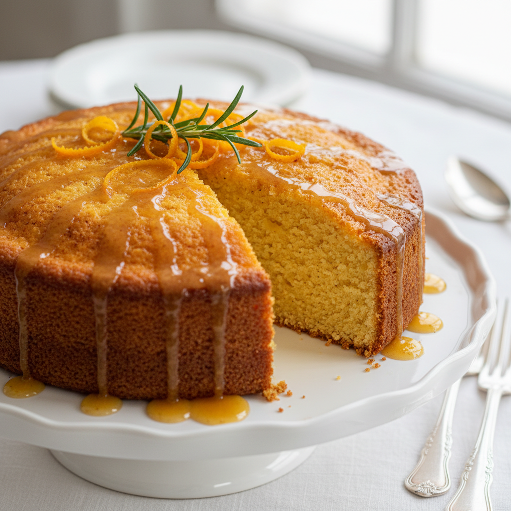 Cinnamon Orange Polenta Cake