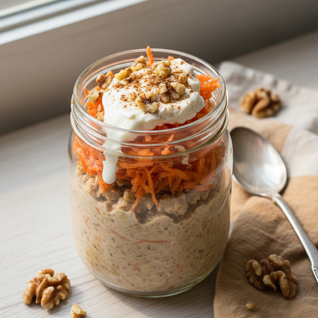 Cinnamon Carrot Cake Overnight Oats