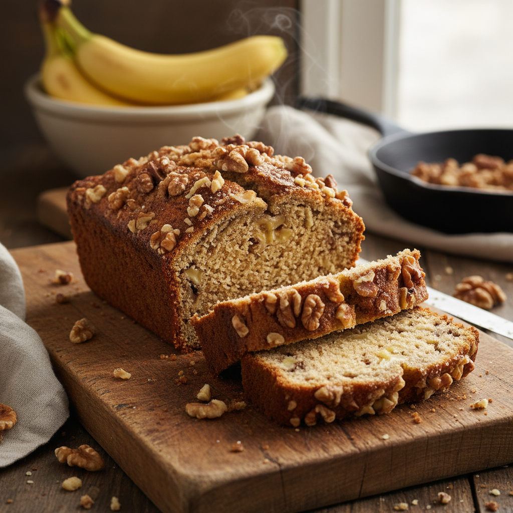 Cinnamon Walnut Banana Bread