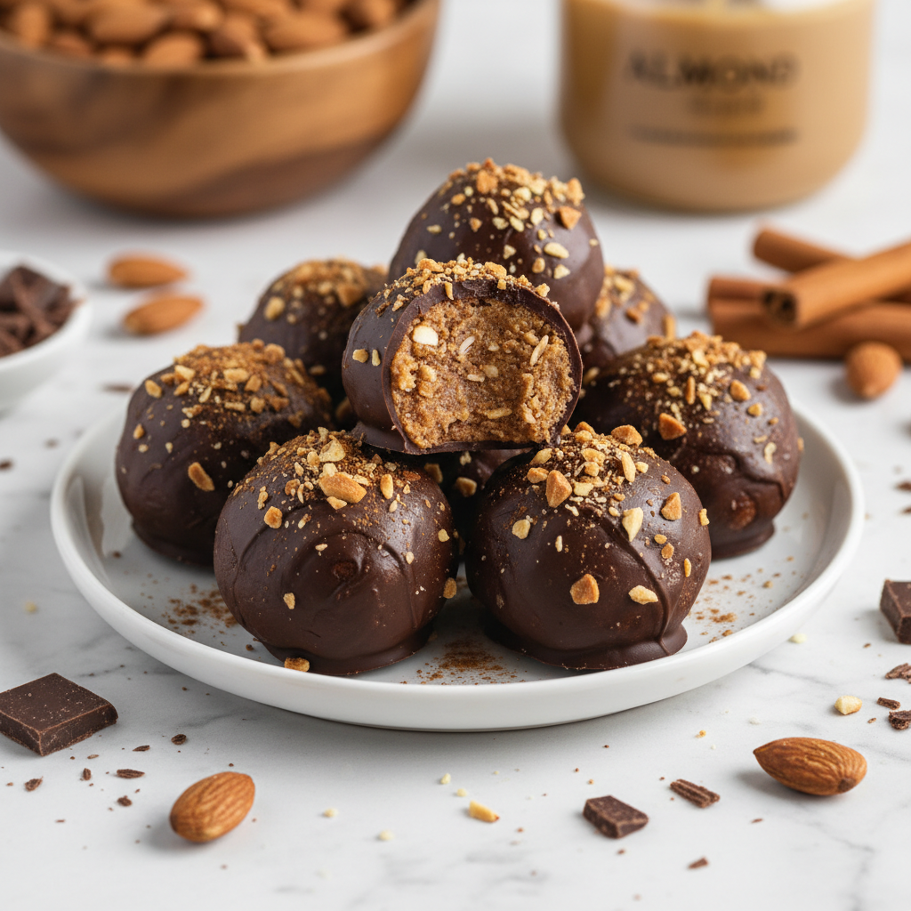 Cinnamon Almond Butter Protein Balls