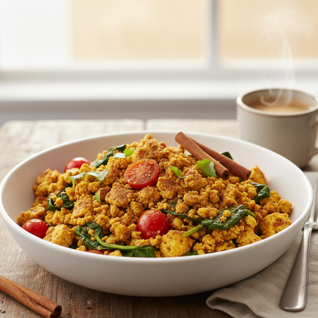 Cinnamon Tofu Scramble