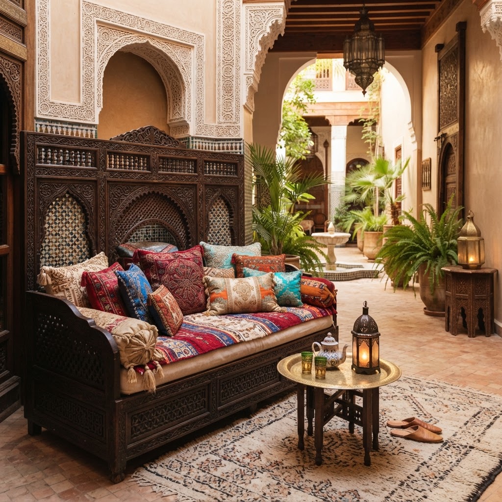 Le Banc Marocain : Pièce Maîtresse du Salon