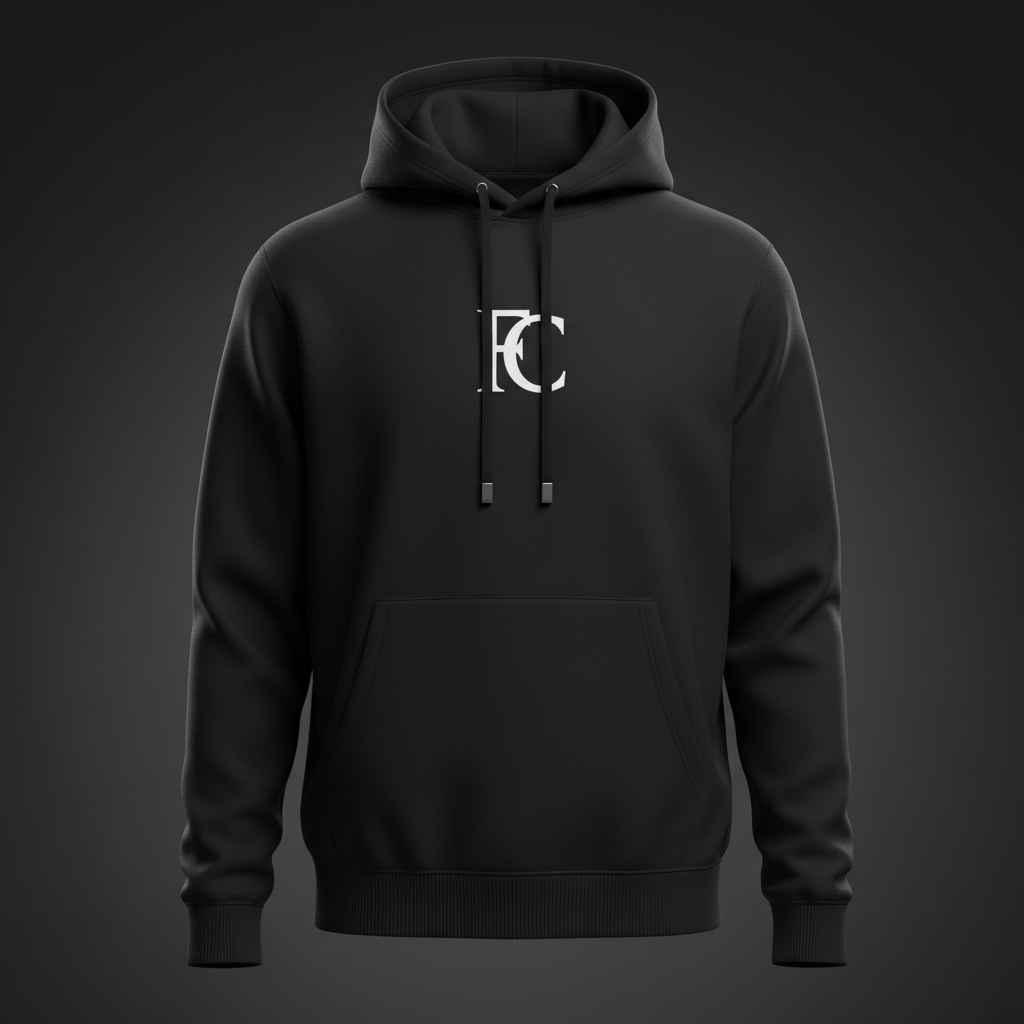 FC Logo Hoodie — Black