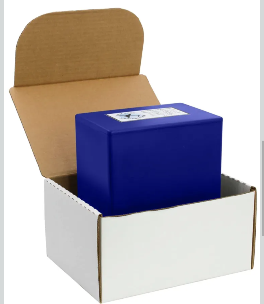 Fly Safe X-Rayable cremation urn used for international ashes repatriation