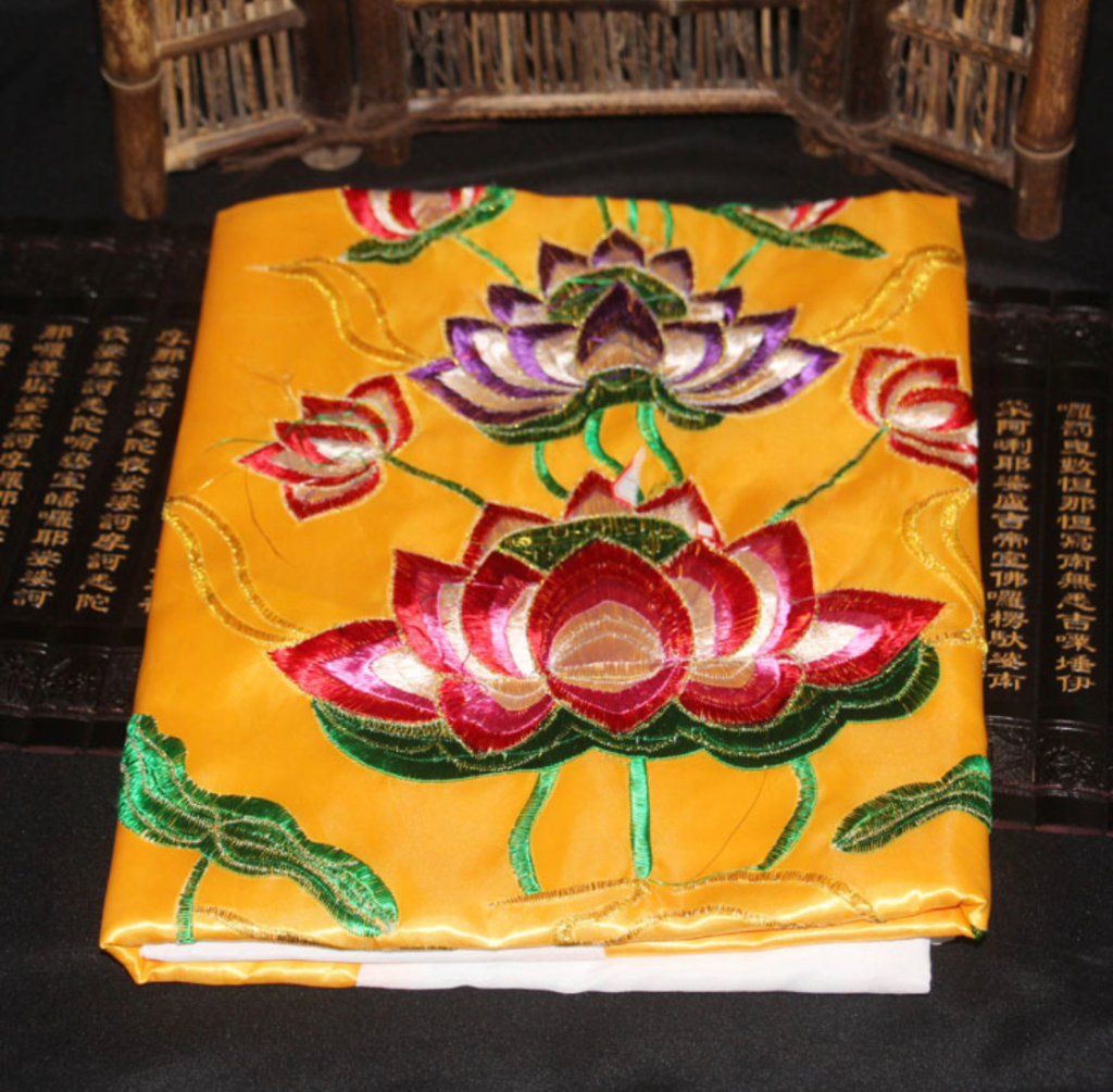 Sacred Covering Option 2 - Embroidered Lotus Pall (Yellow)