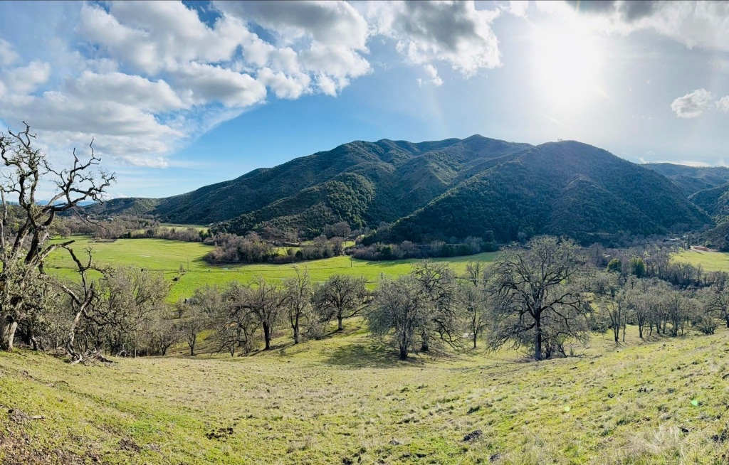 Wild Rose Ranch panoramic view at golden hour